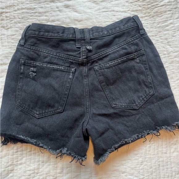 We The Free Black Jean Shorts Distressed Raw-Cut Hem - Picture 2 of 6